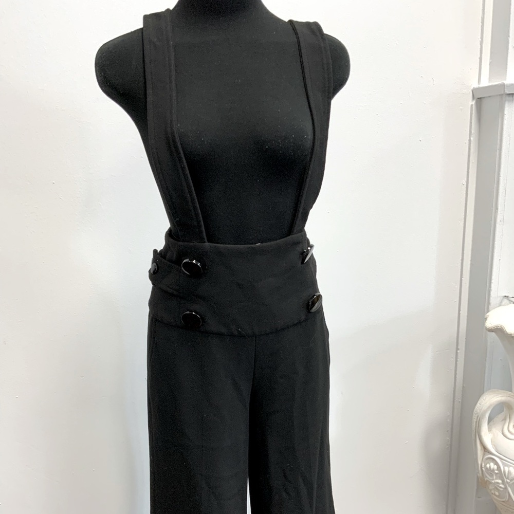 Luxury suspender trousers with button detailing